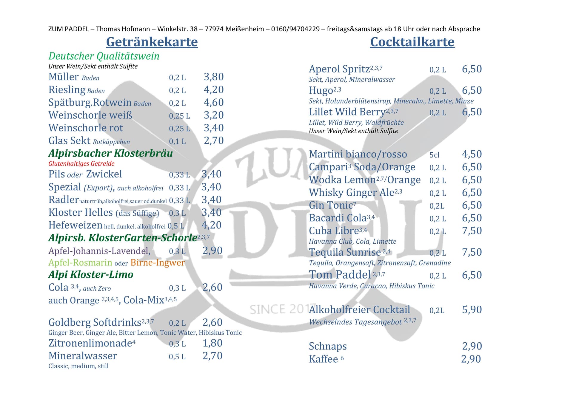 Speisekarte – Bild 2