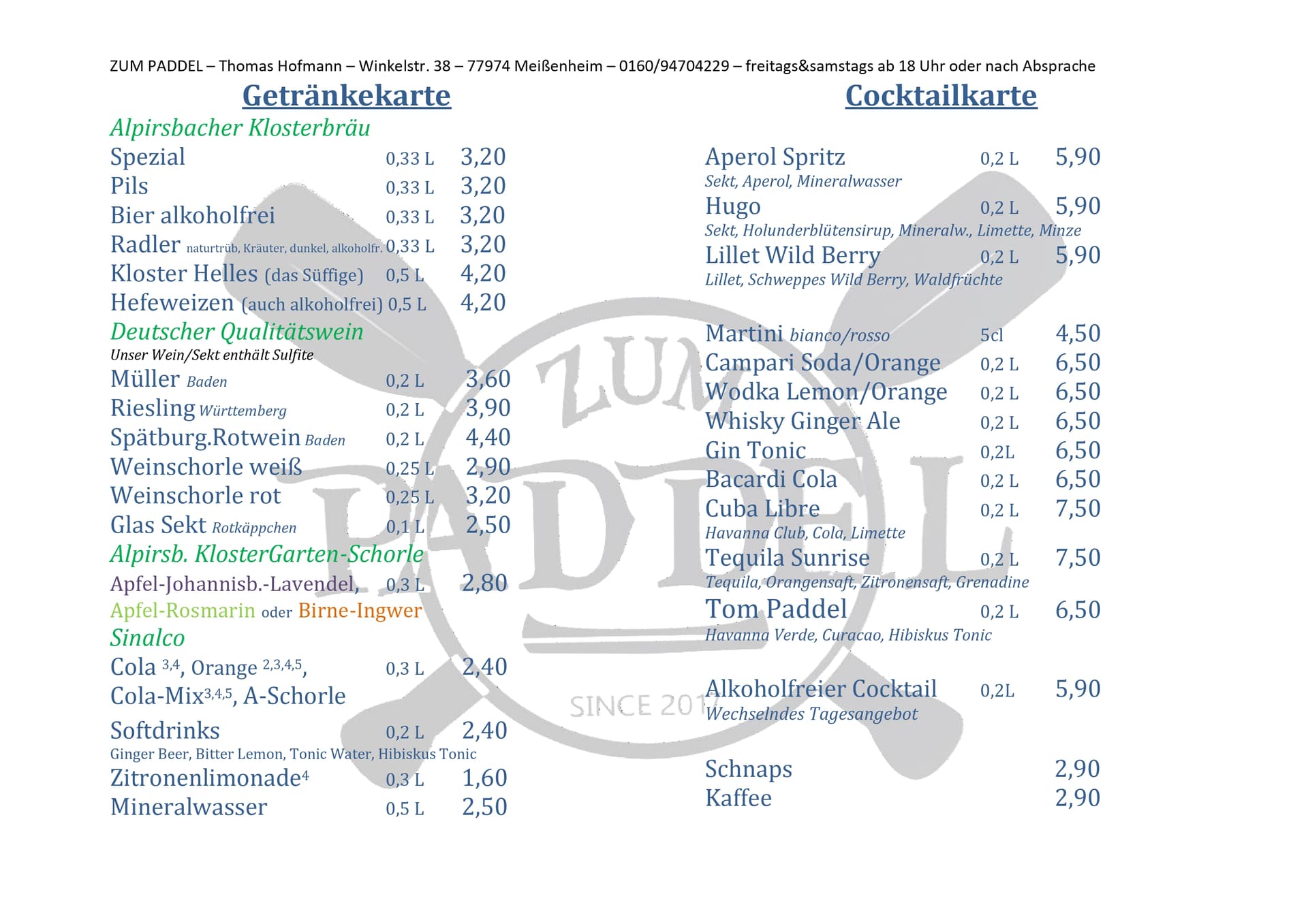Speisekarte – Bild 2